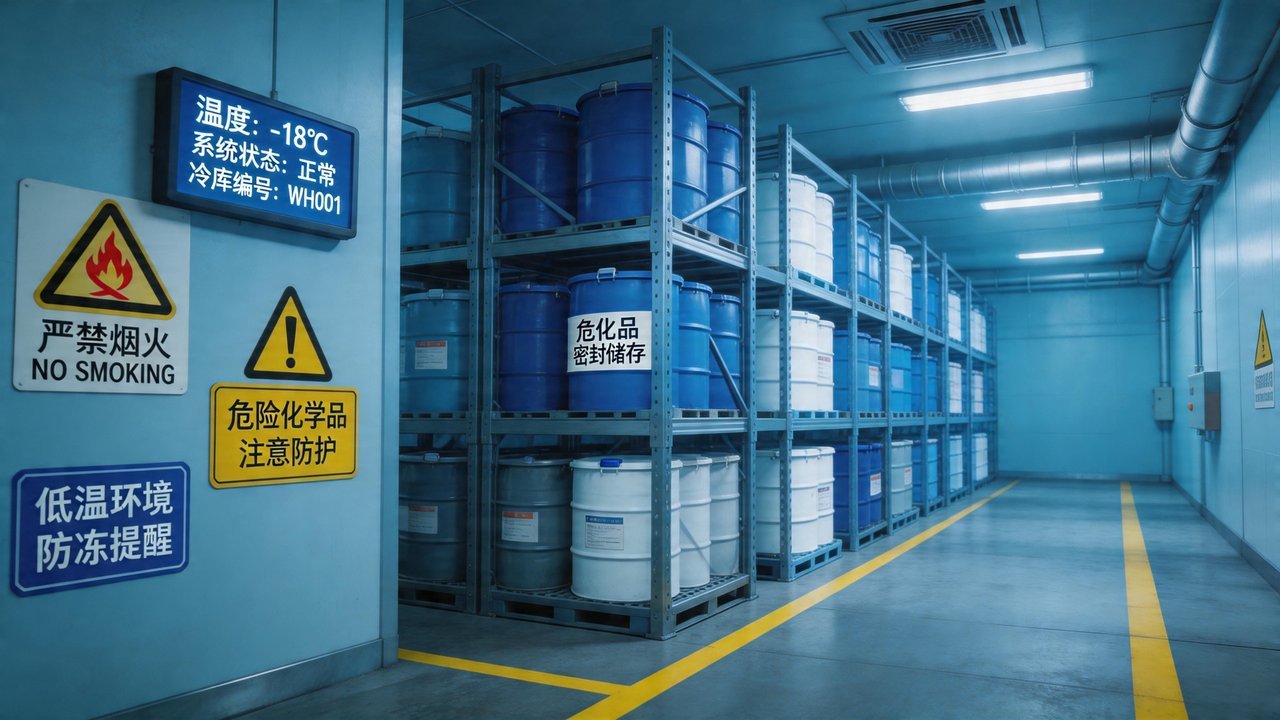 危化品冷库内部场景