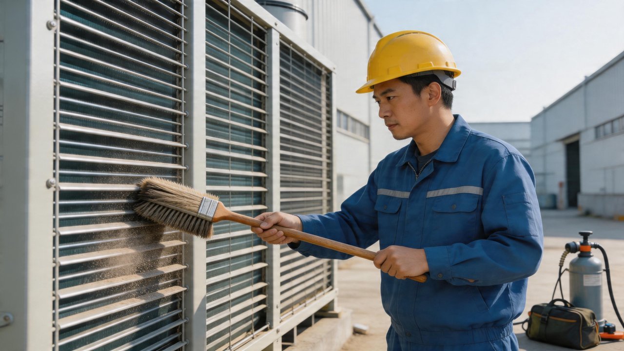 冷凝器风机清洗维护