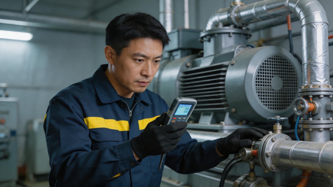 维修工程师检修压缩机