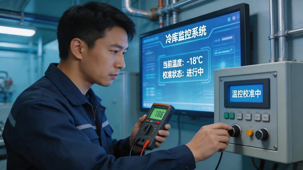 维修人员校准温控仪表