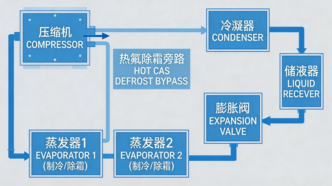 热氟除霜制冷系统
