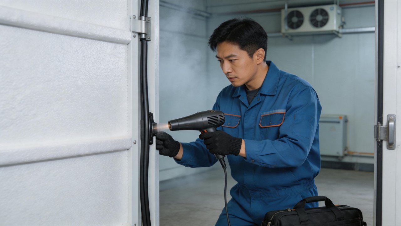 电吹风修复密封条