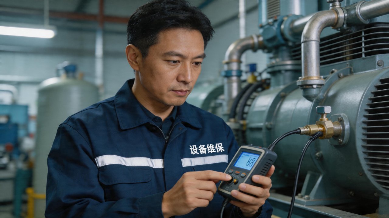 维修工程师检查设备