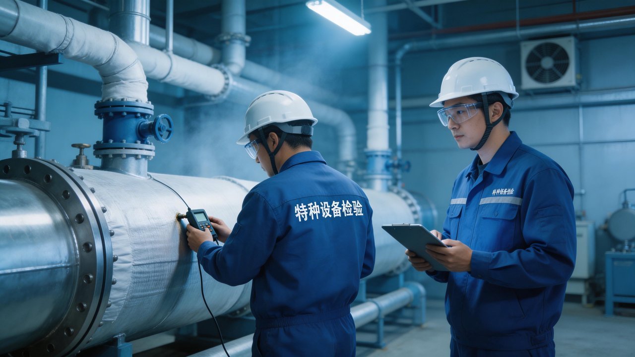 压力容器检验现场