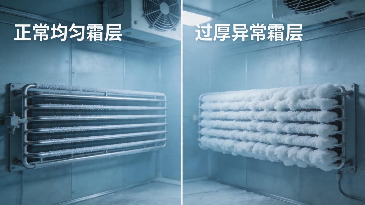 蒸发器结霜检查对比