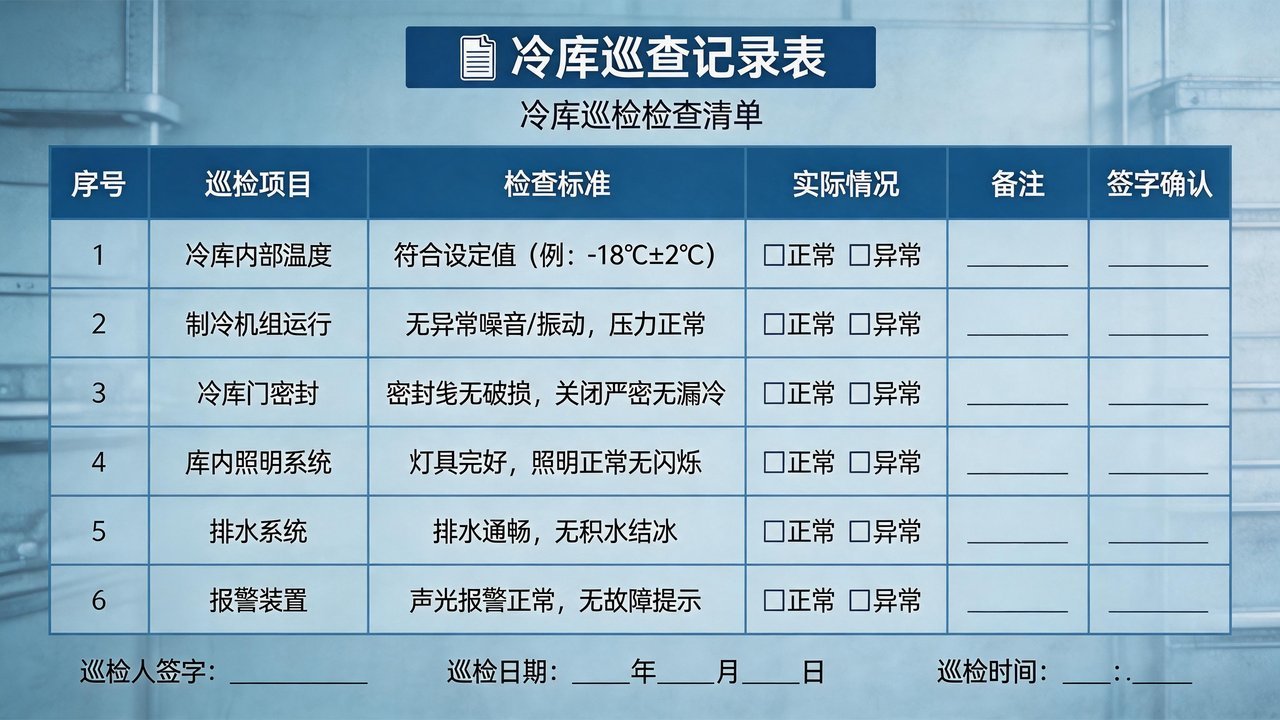 冷库巡查记录