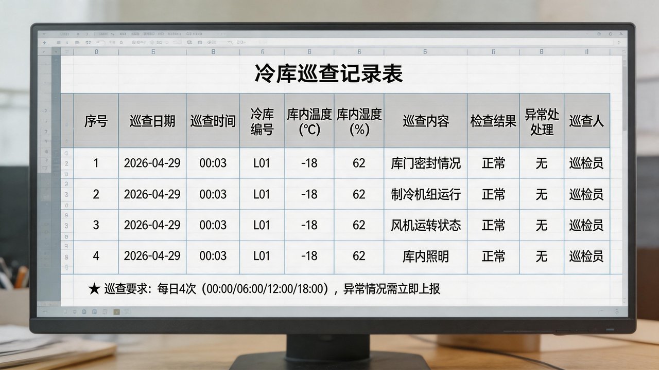 冷库巡查记录表示例