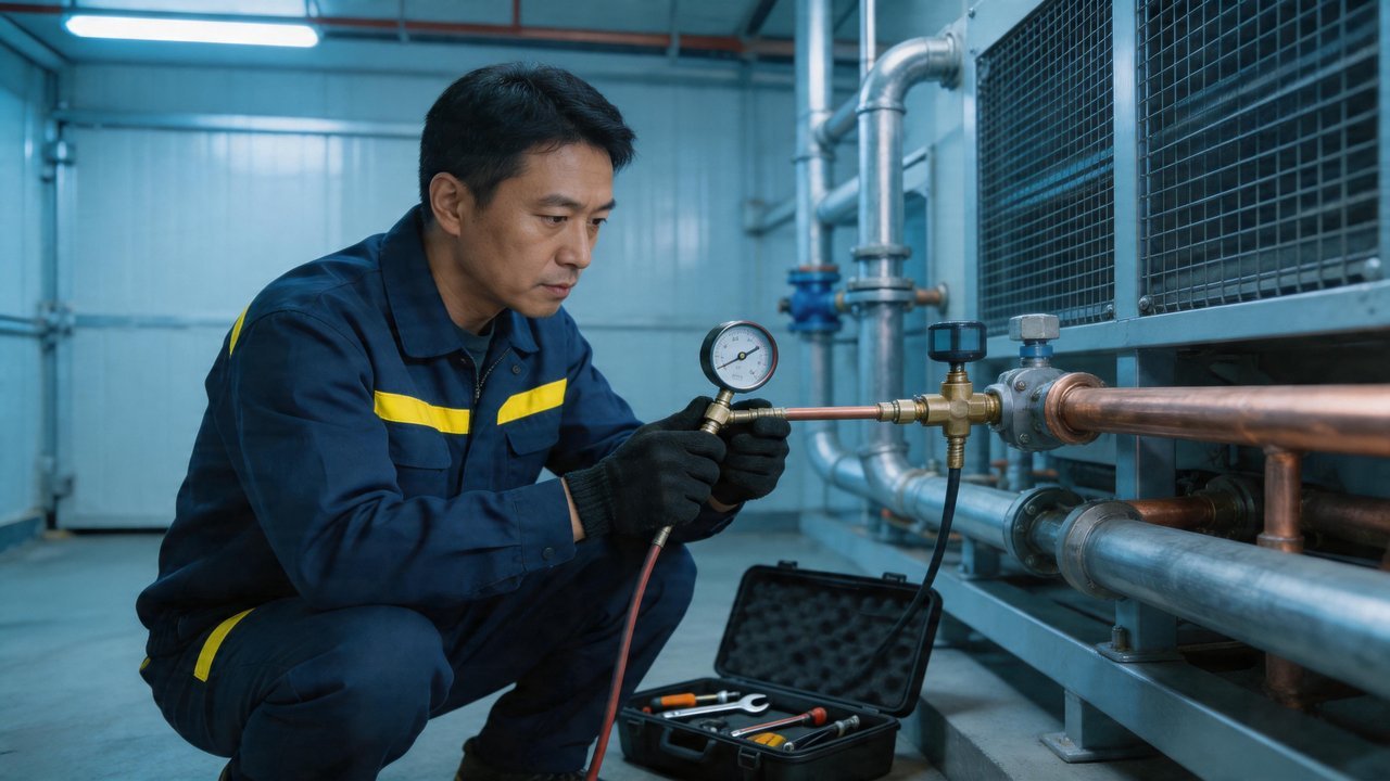 维修师傅检查设备