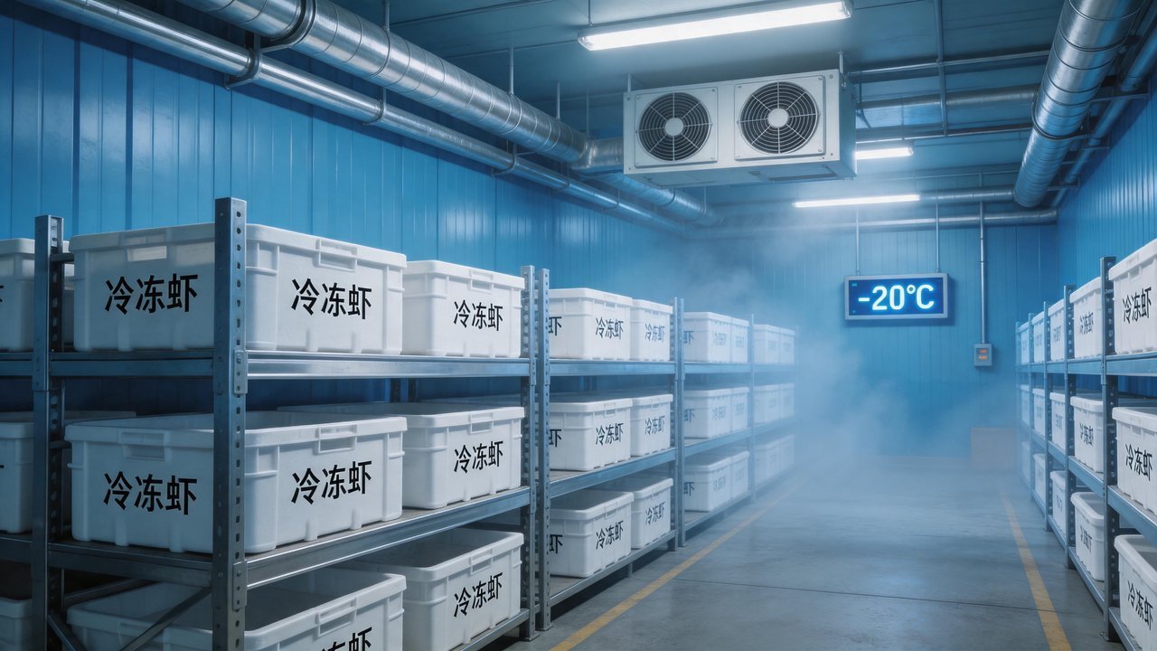 虾冷库内部