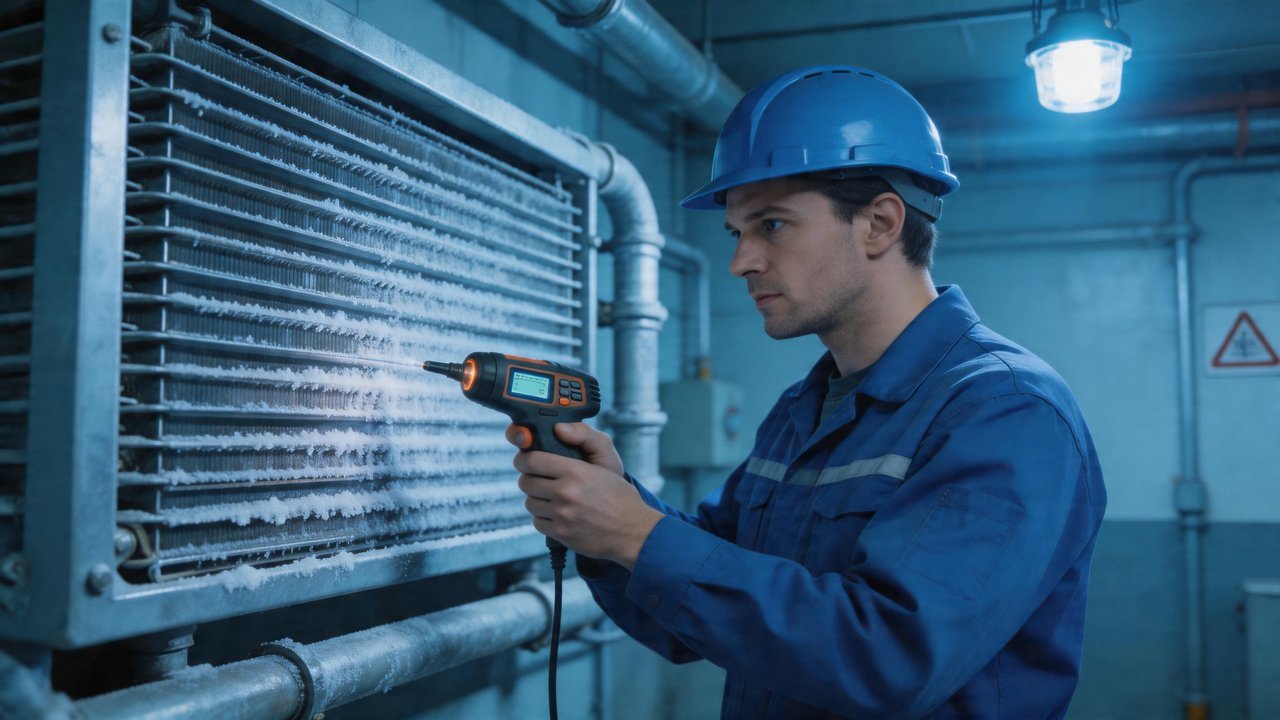 蒸发器检修现场