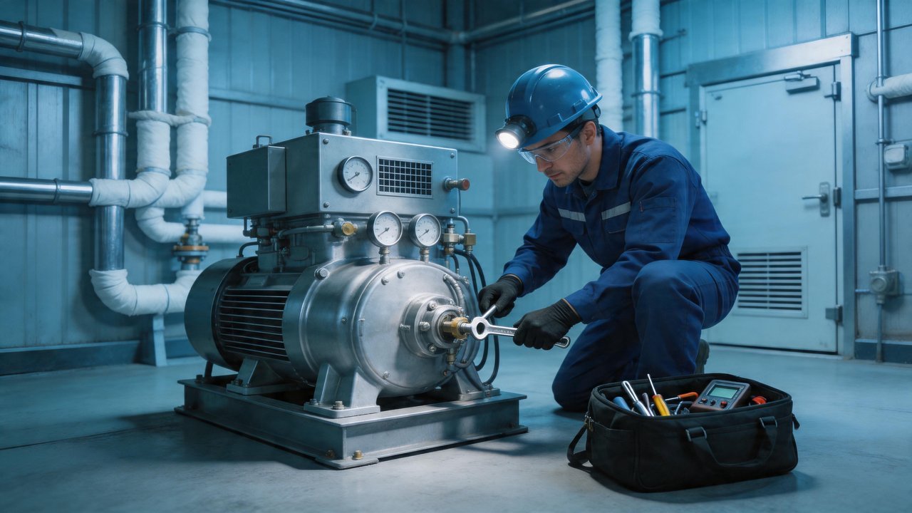 制冷压缩机检修场景