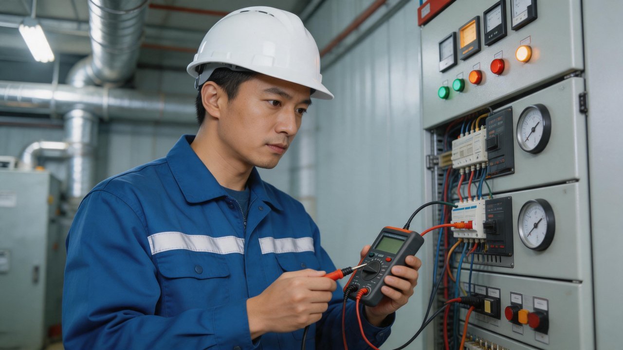 配电柜检查：维保工程师检修设备