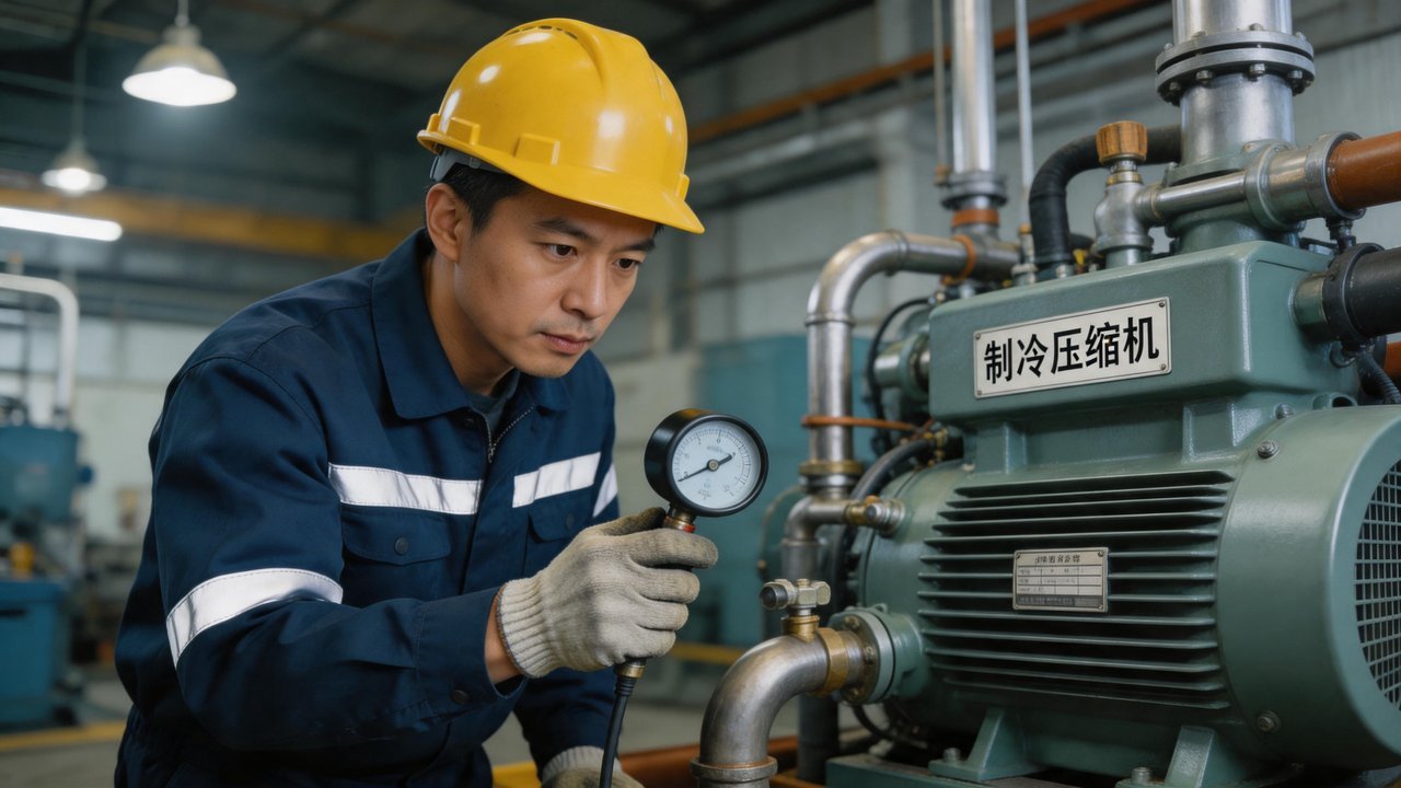 维修工程师检查设备