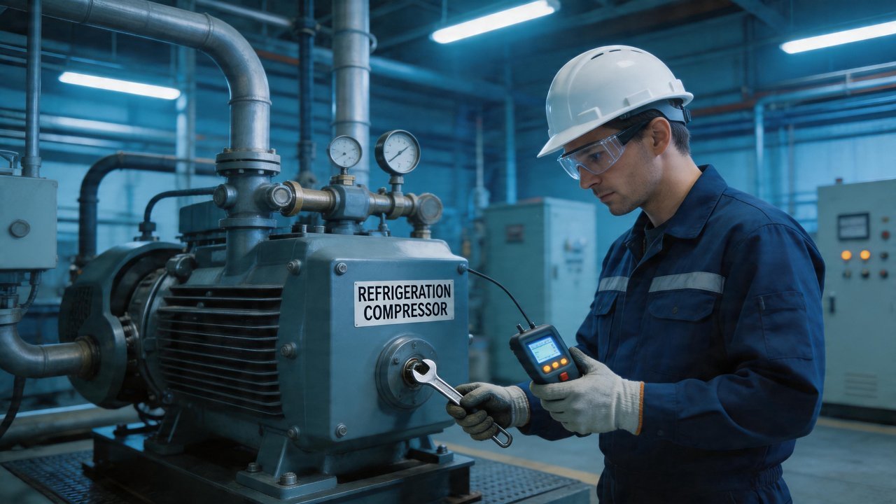 压缩机维护现场