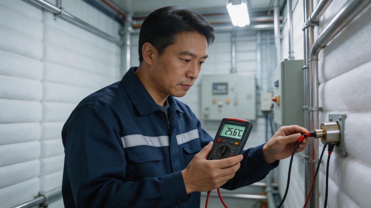 维修工程师检测探头