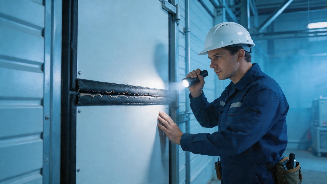 门封条老化检查