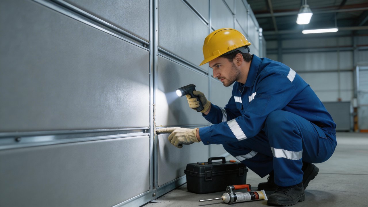 库板接缝密封胶检查