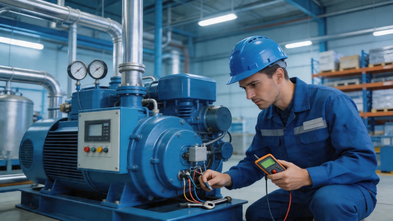 制冷设备维修现场