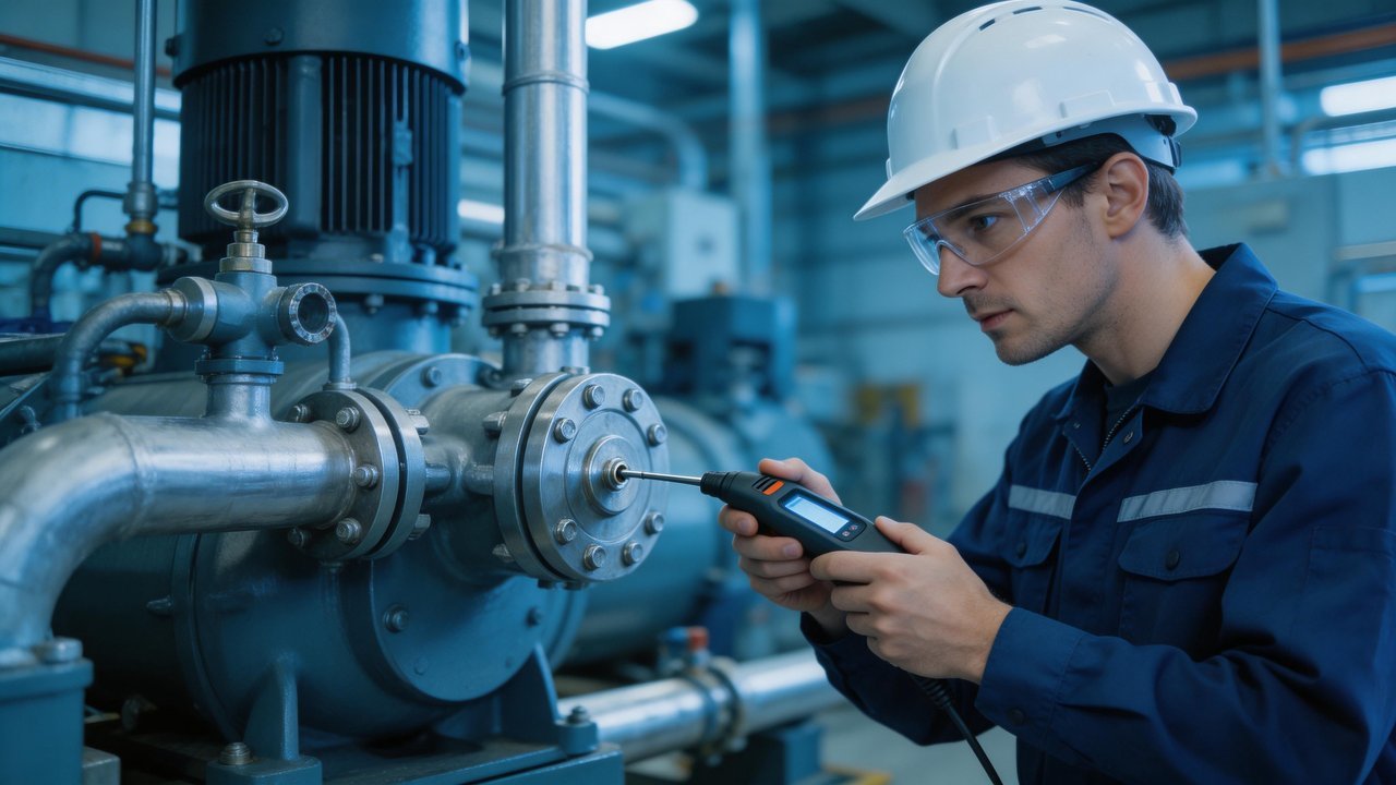 制冷系统检修现场