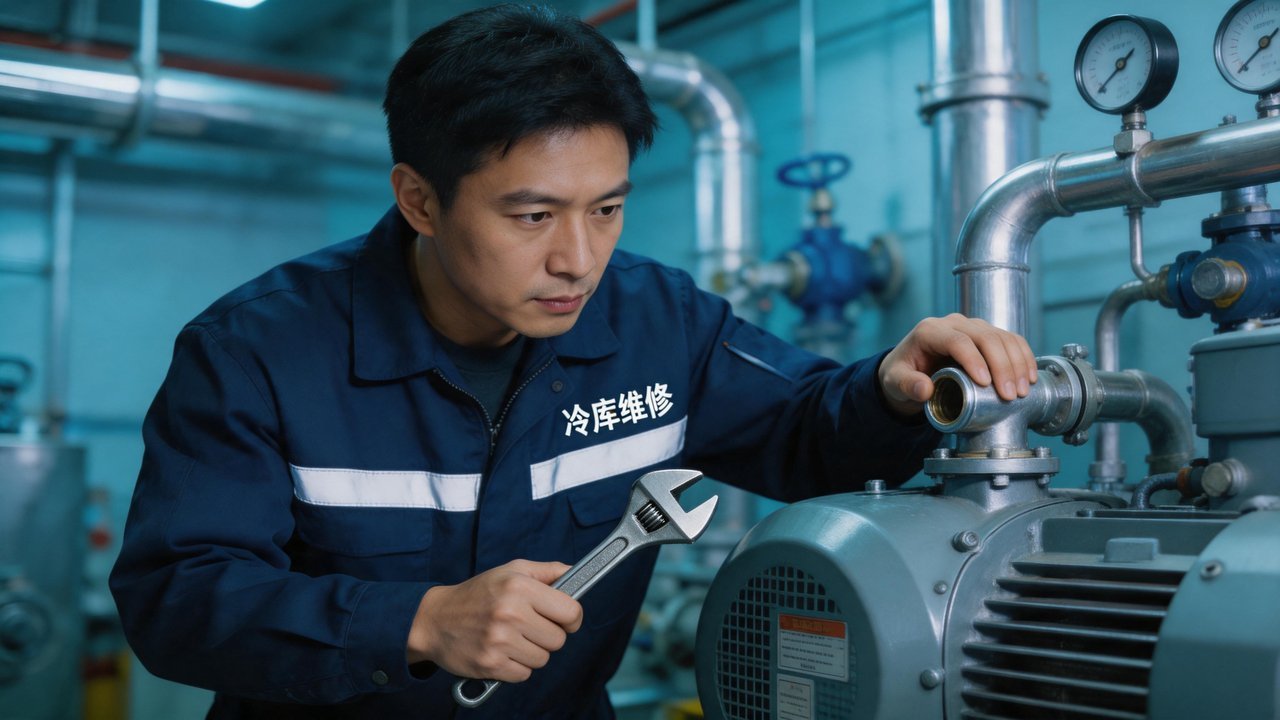 维修工程师检查设备