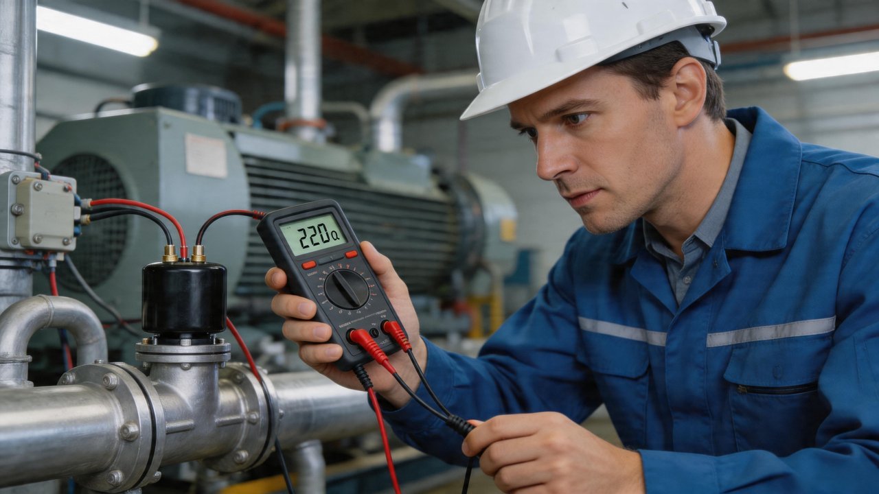 电磁阀线圈检修