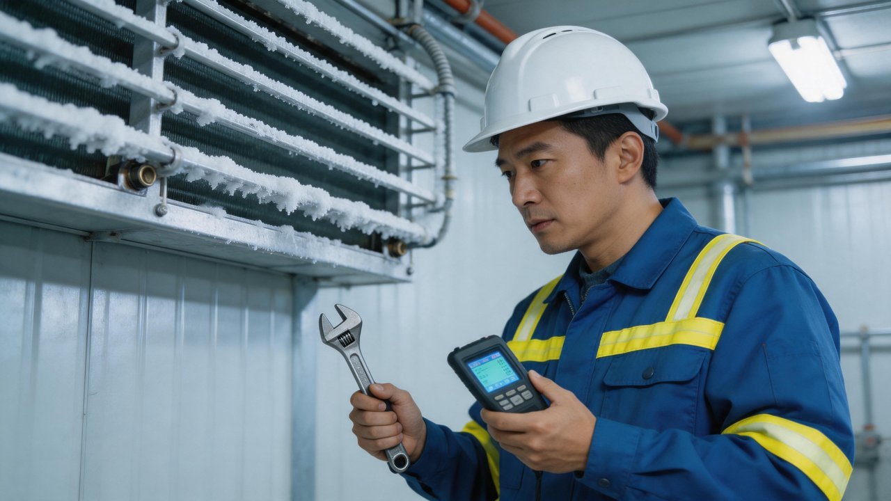 维修技术人员检查设备