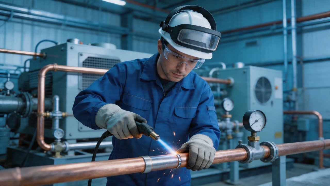 铜管焊接接头检修