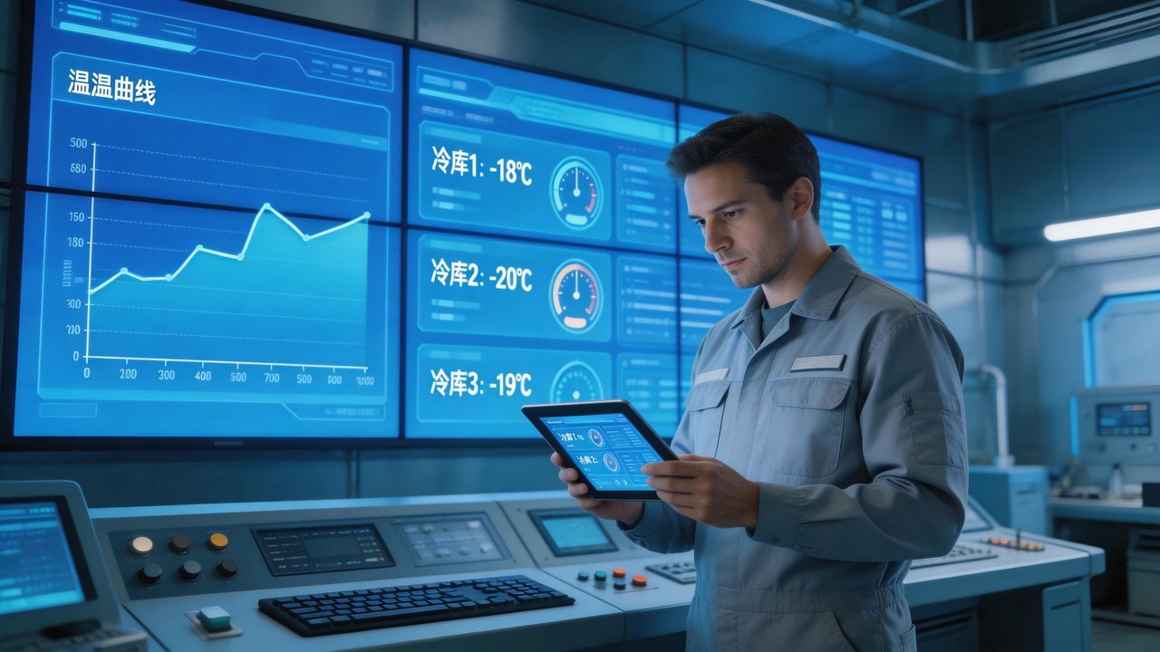 冷库智能监控室大屏数据展示