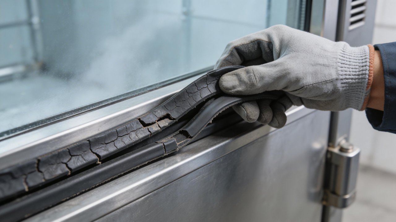 密封条更换安装现场