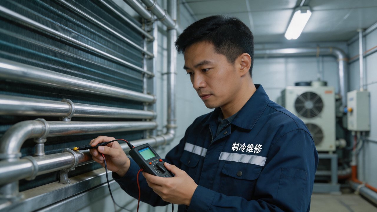 冷库维修现场