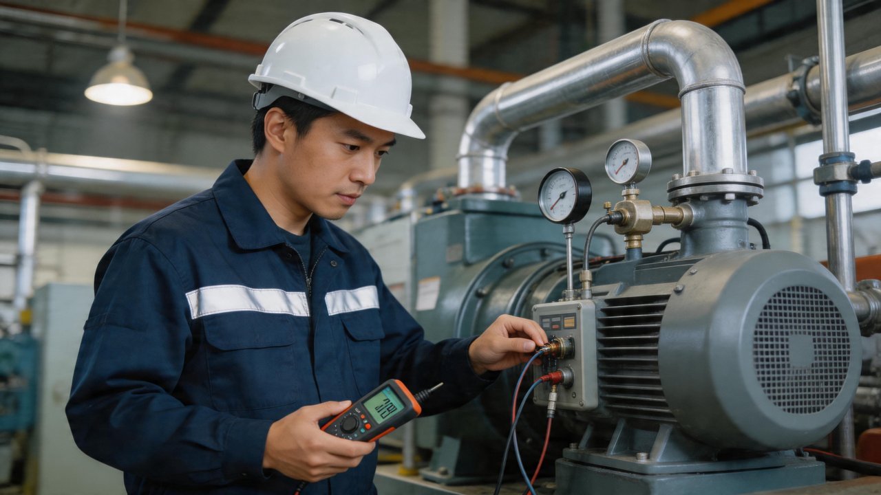 维修人员巡检设备