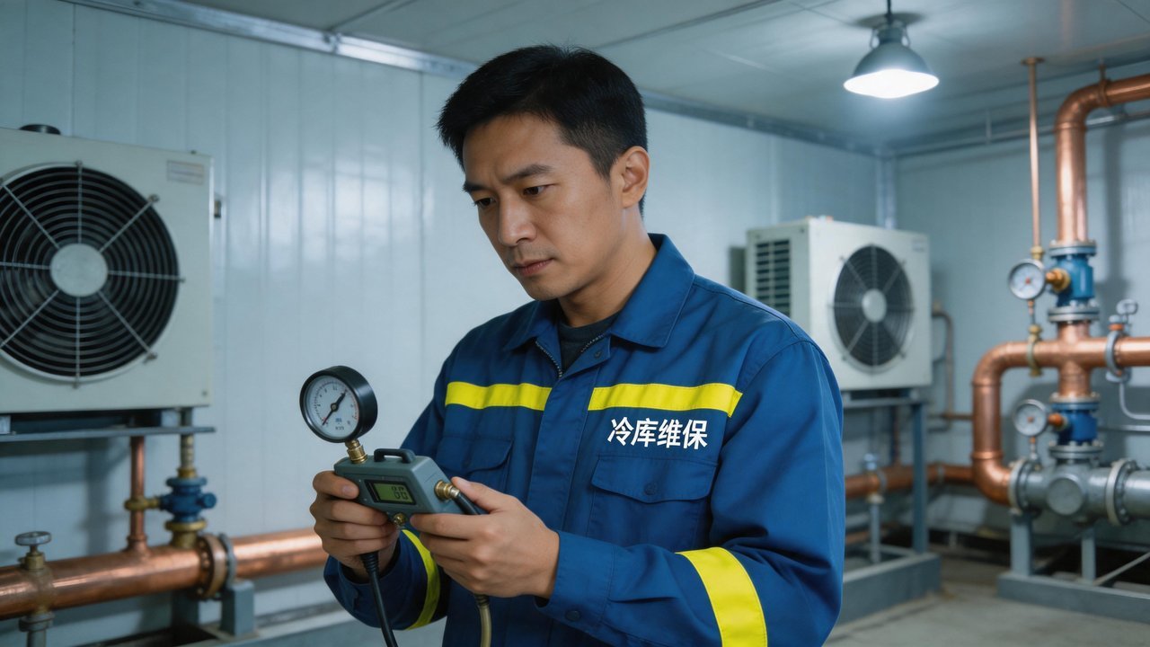 维修工程师检查设备