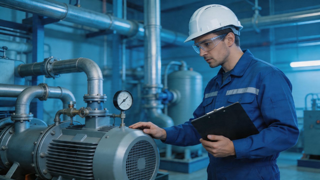 制冷系统检修现场