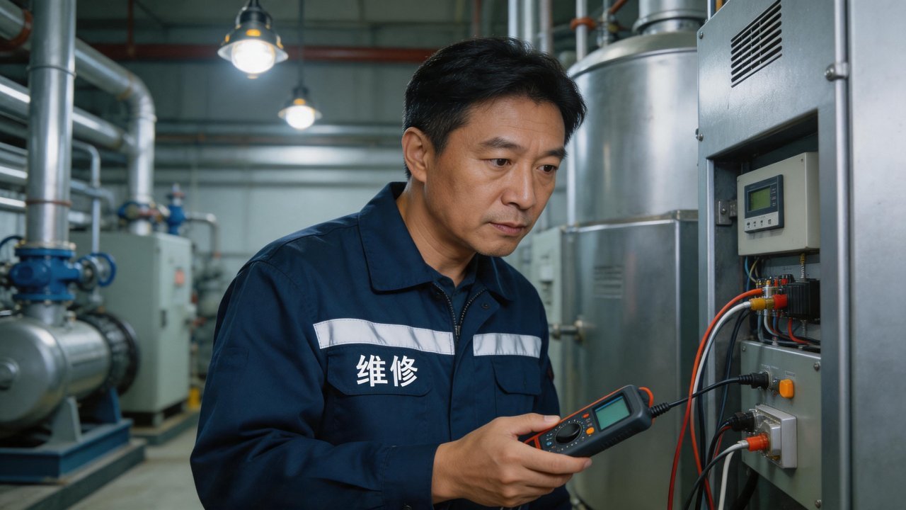 维修师傅检查设备