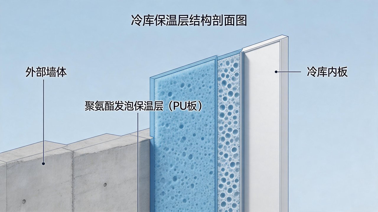 冷库保温层结构示意