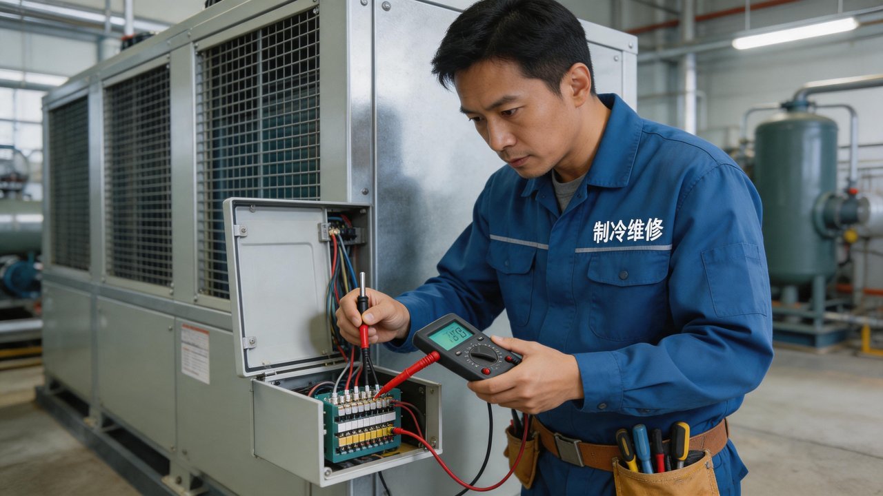 维修师傅检查电气系统