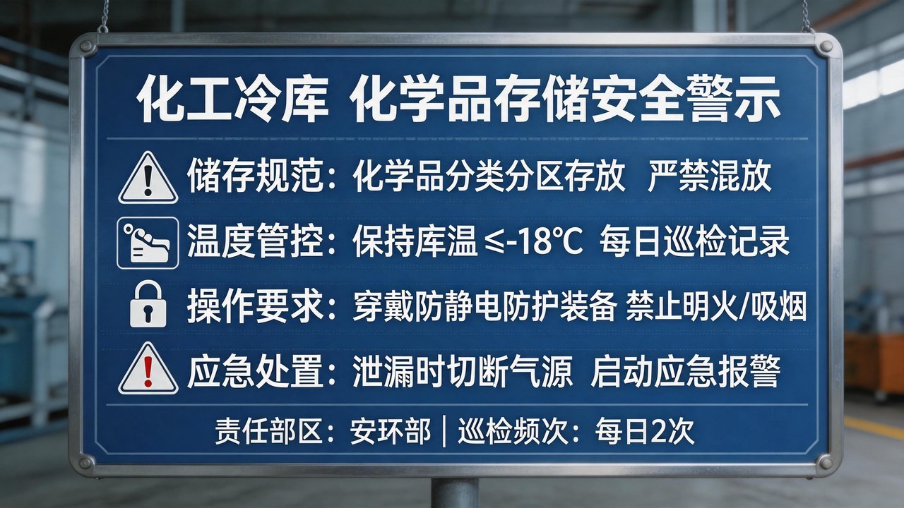 化工冷库安全标识