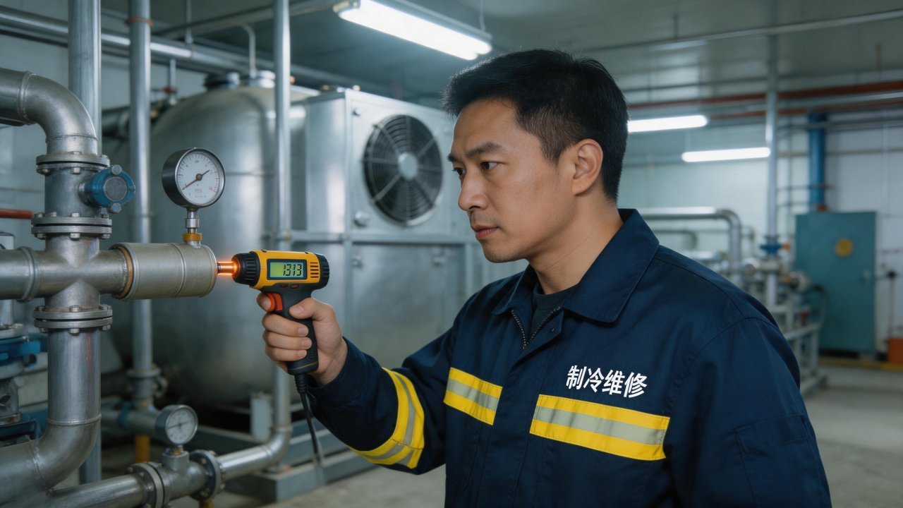 维修师傅检查设备
