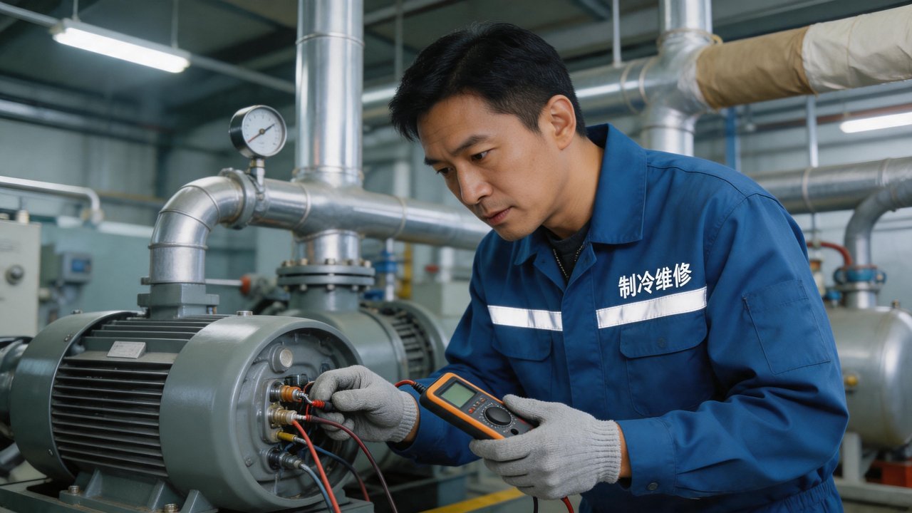 维修师傅检查设备