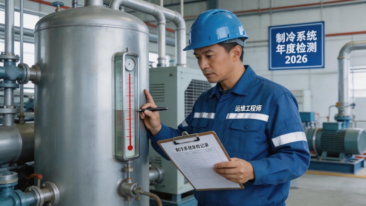 维修工程师检查储液器液位计
