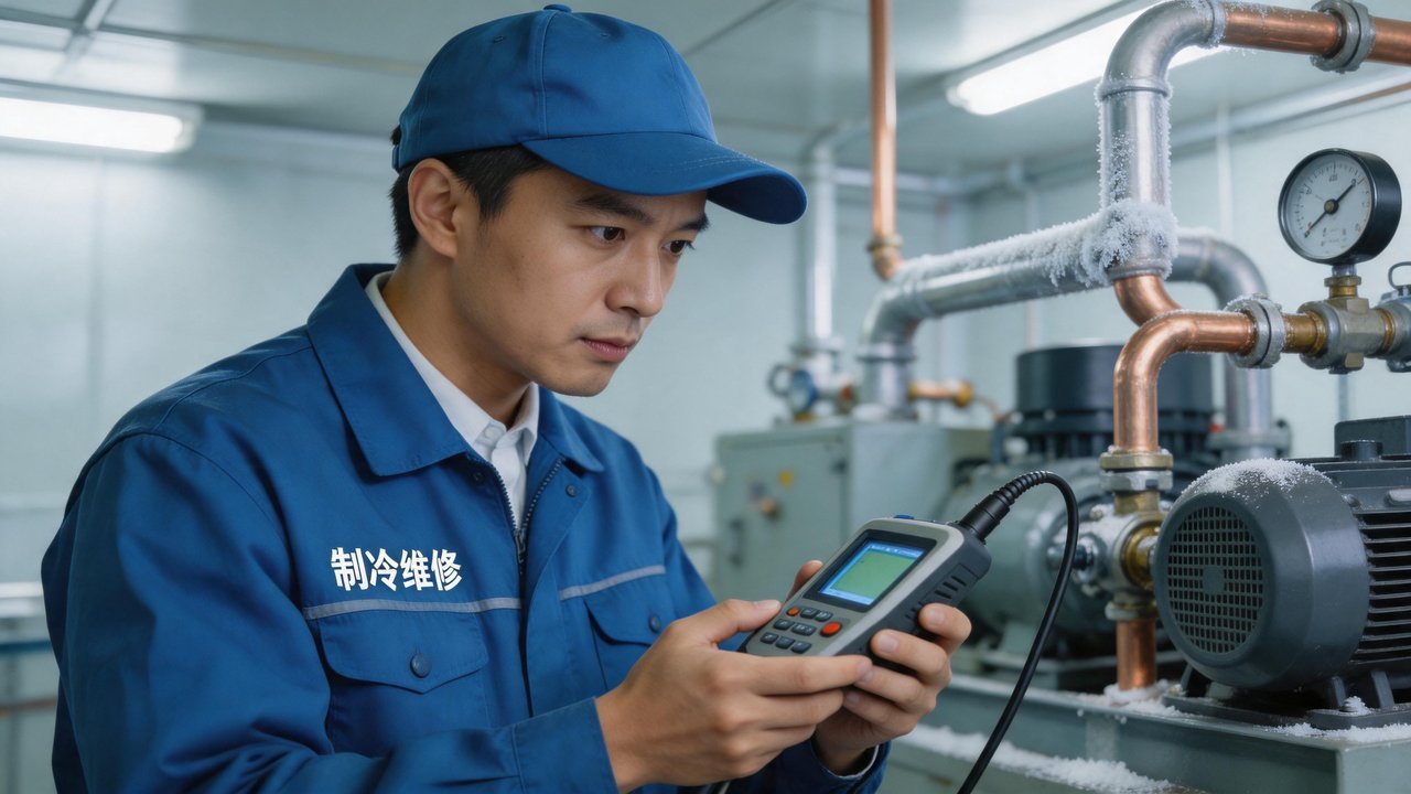 维修工程师检查设备