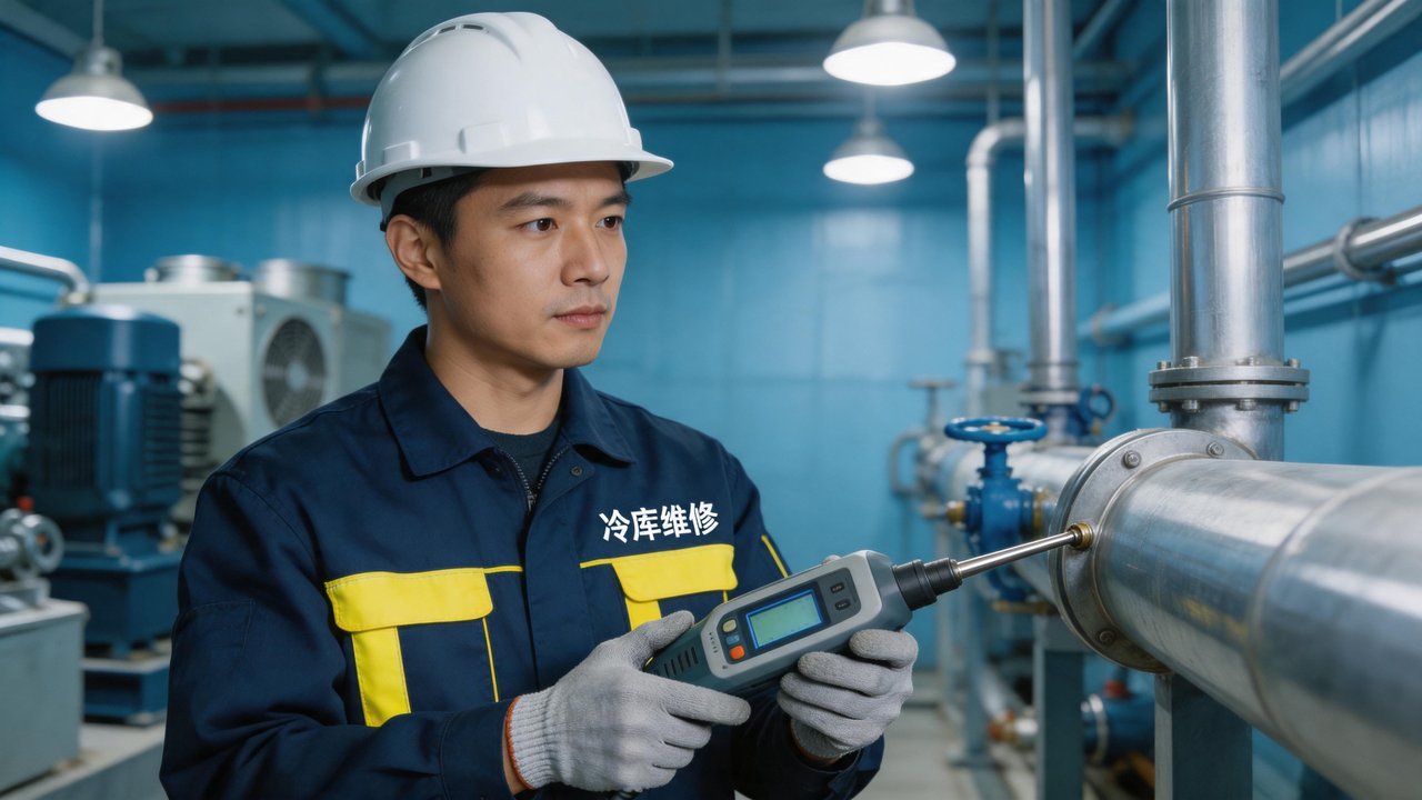 维修工程师检查设备