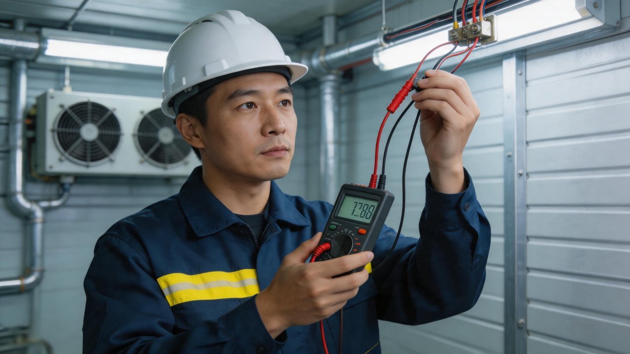维修工程师检测线路