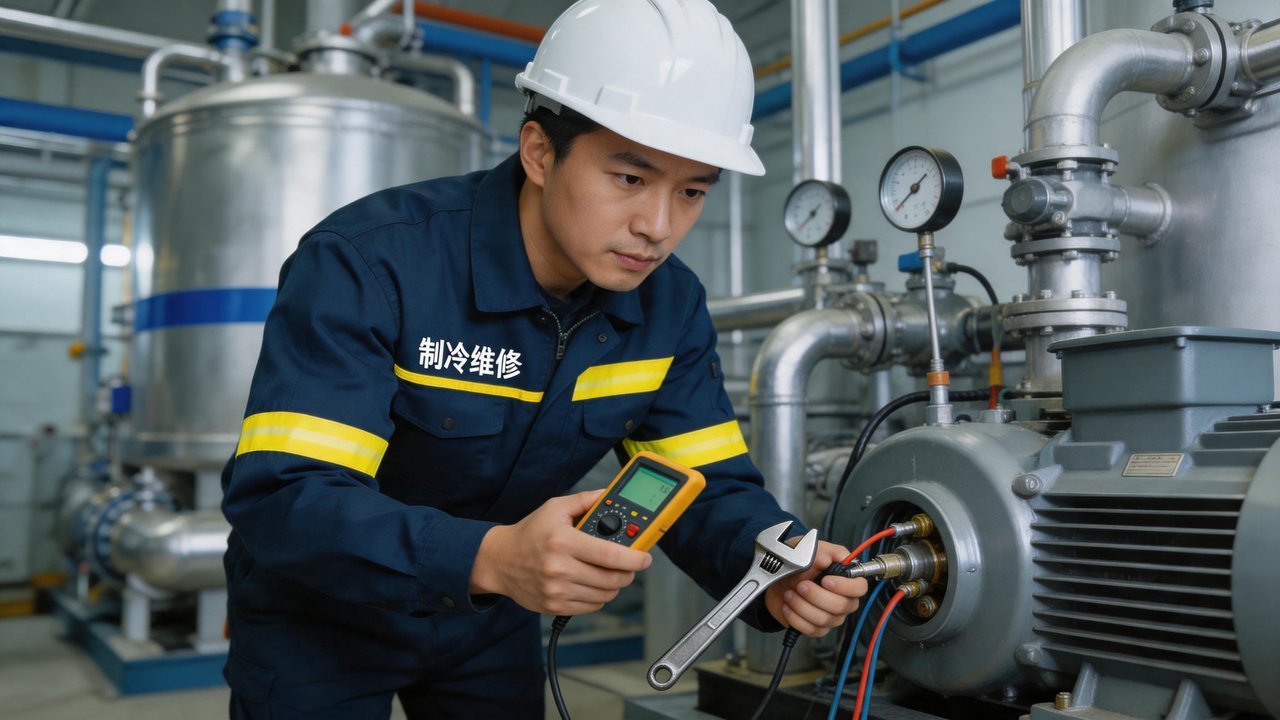 冷库维修工程师检修制冷设备
