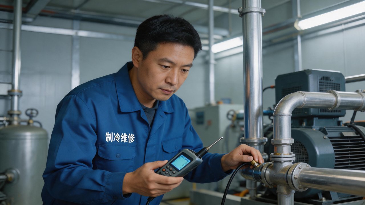 维修技师检查设备