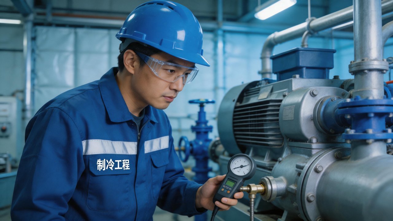 维修工程师检查设备