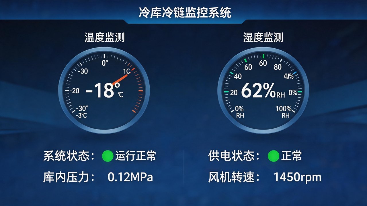 冷库控制面板湿度监控
