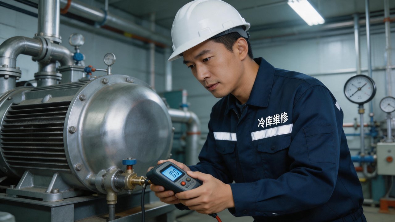 维修工程师检查设备