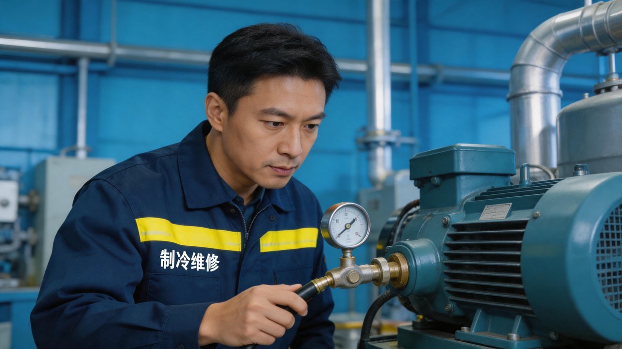 维修工程师检查设备