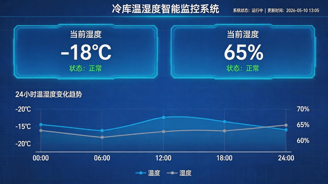 冷库温湿度监控仪表盘